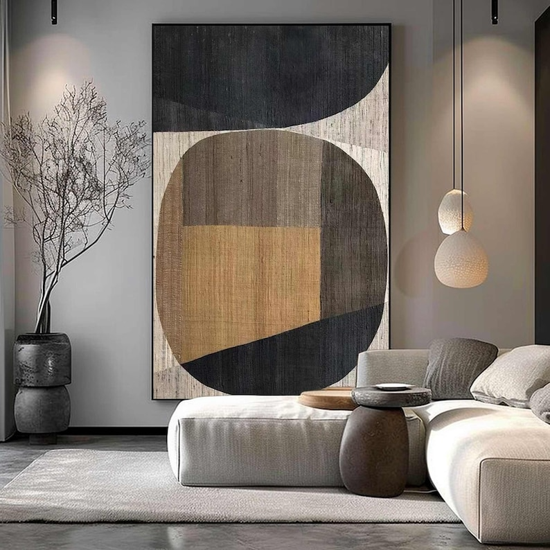 Beige Black Art