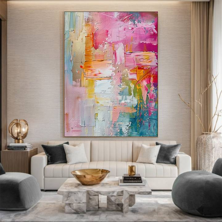 Pink Abstract Painting