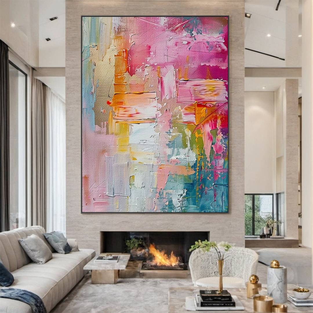 Pink Abstract Painting