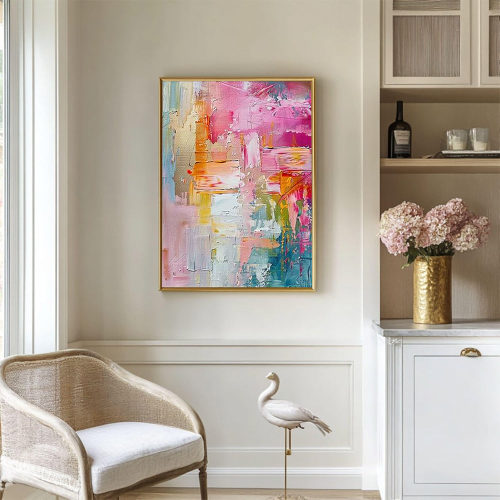 Pink Abstract Painting