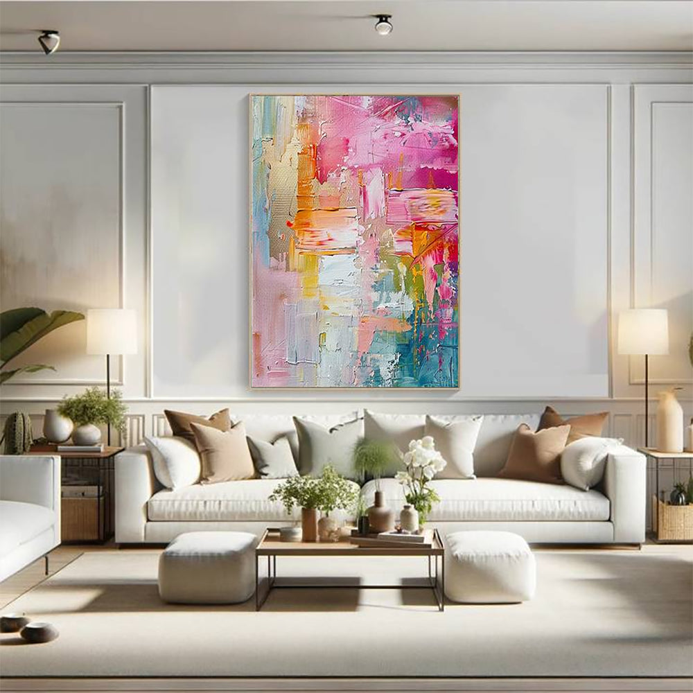 Pink Abstract Painting