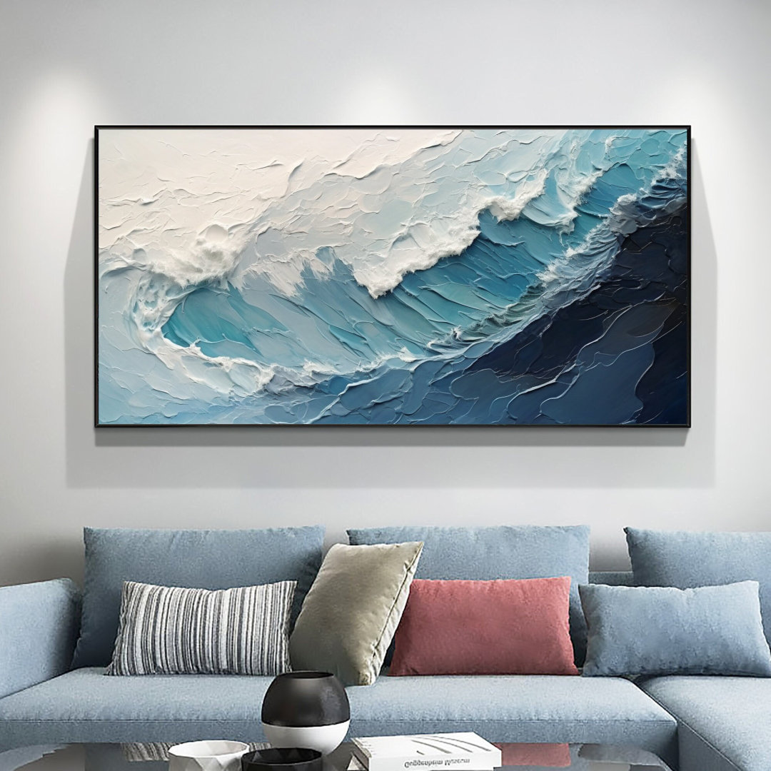 Blue Ocean Waves Art