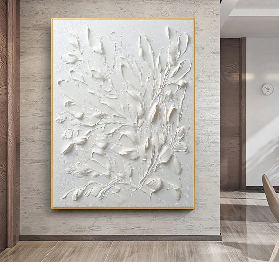 White Leaves Painting