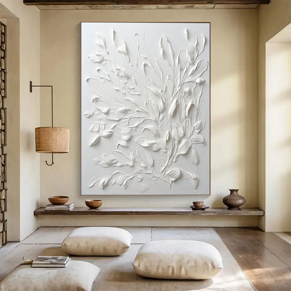 White Leaves Painting