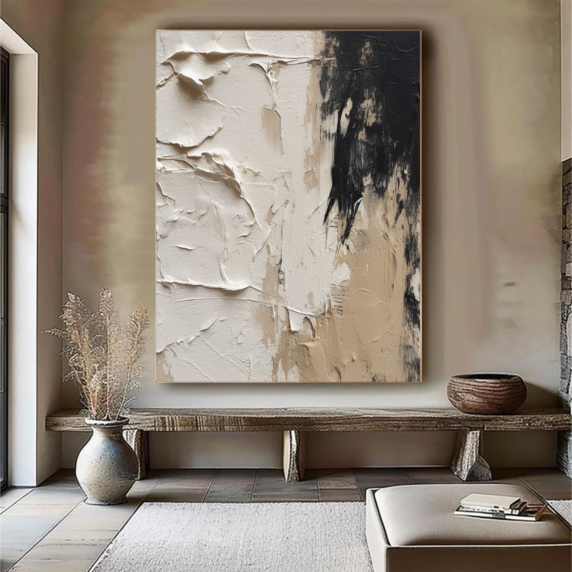 Beige Wabi Sabi Art