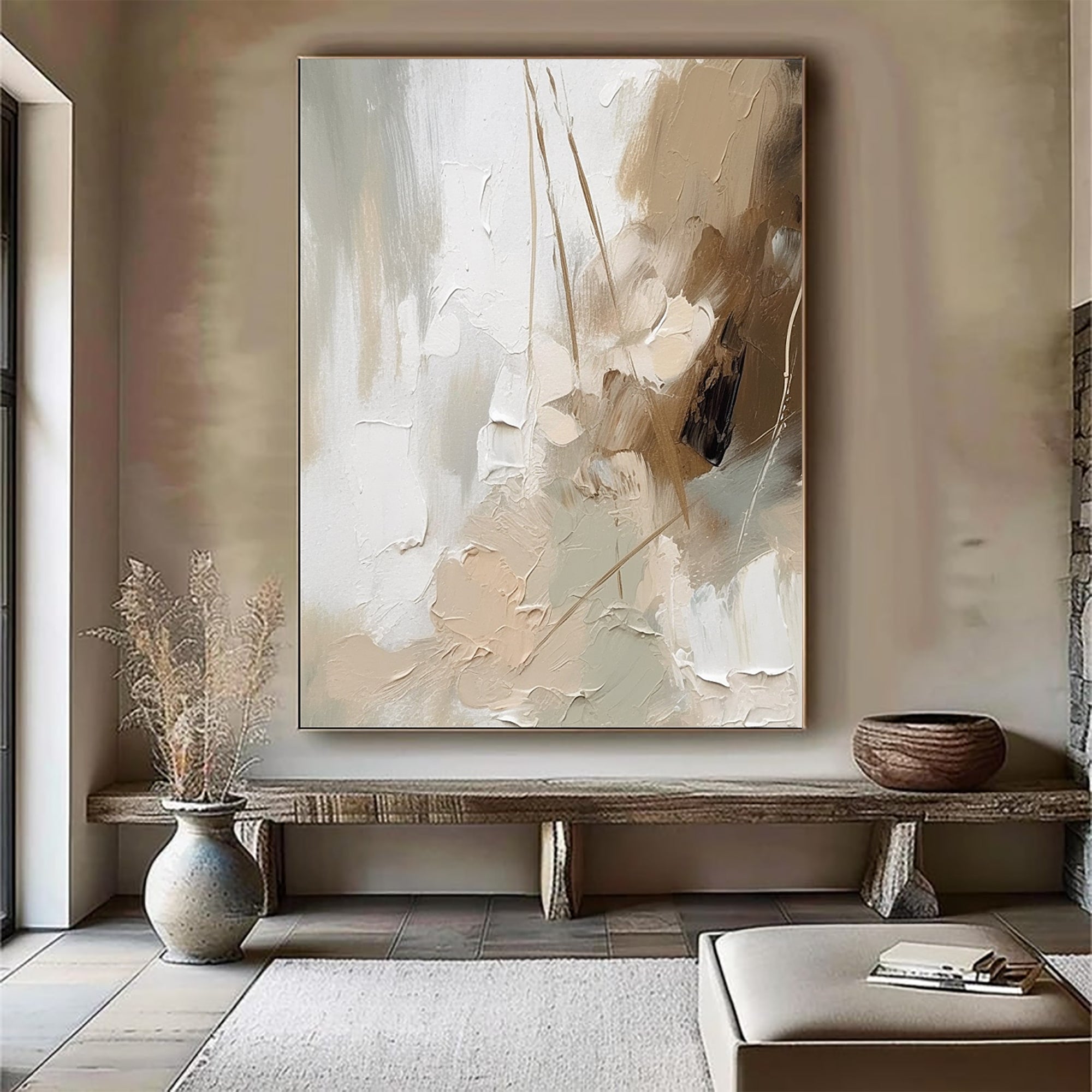 Beige Minimalist Painting