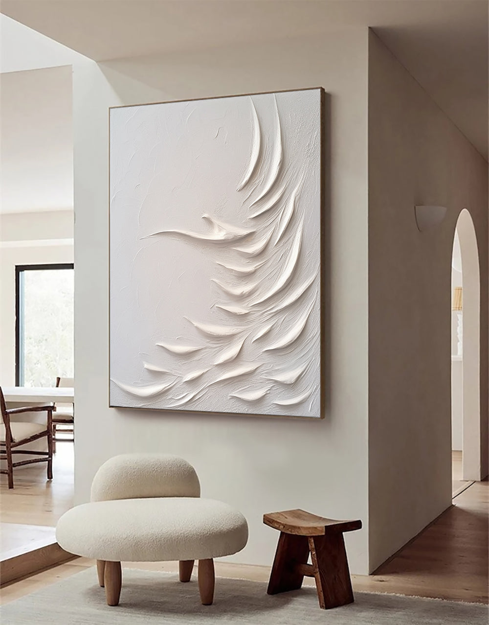 White Textured Painting