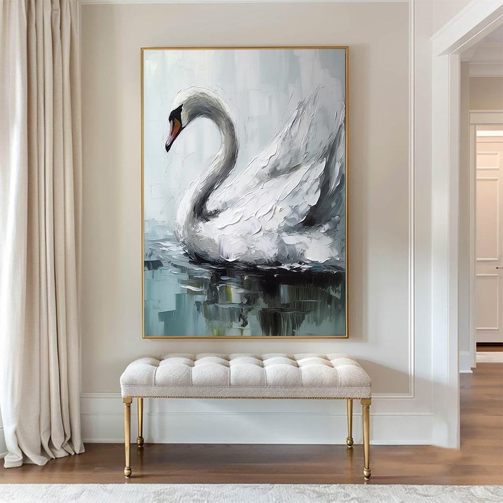 Swan Oil Painting