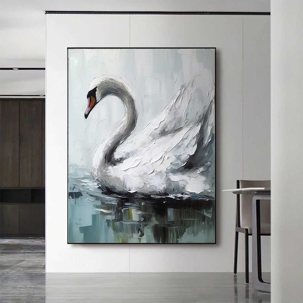 Swan Oil Painting