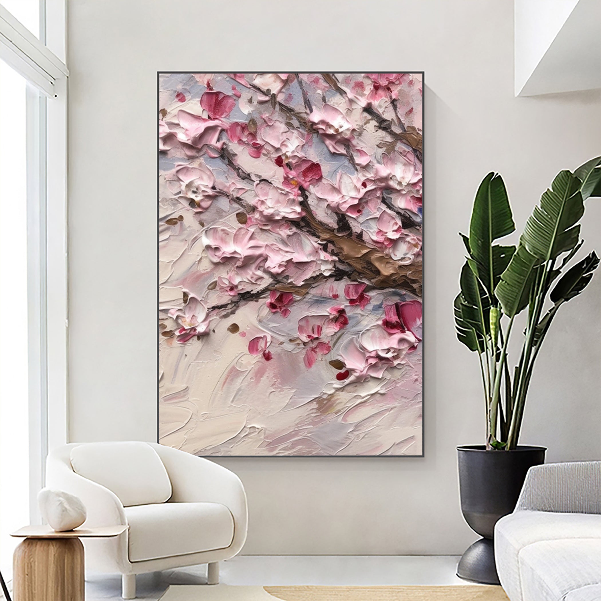 Pink Cherry Tree Painting