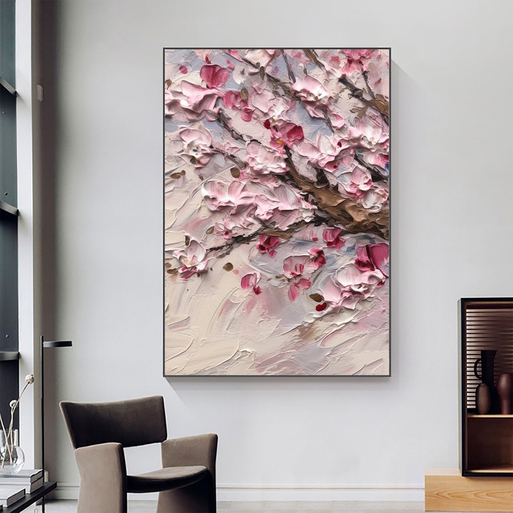 Pink Cherry Tree Painting