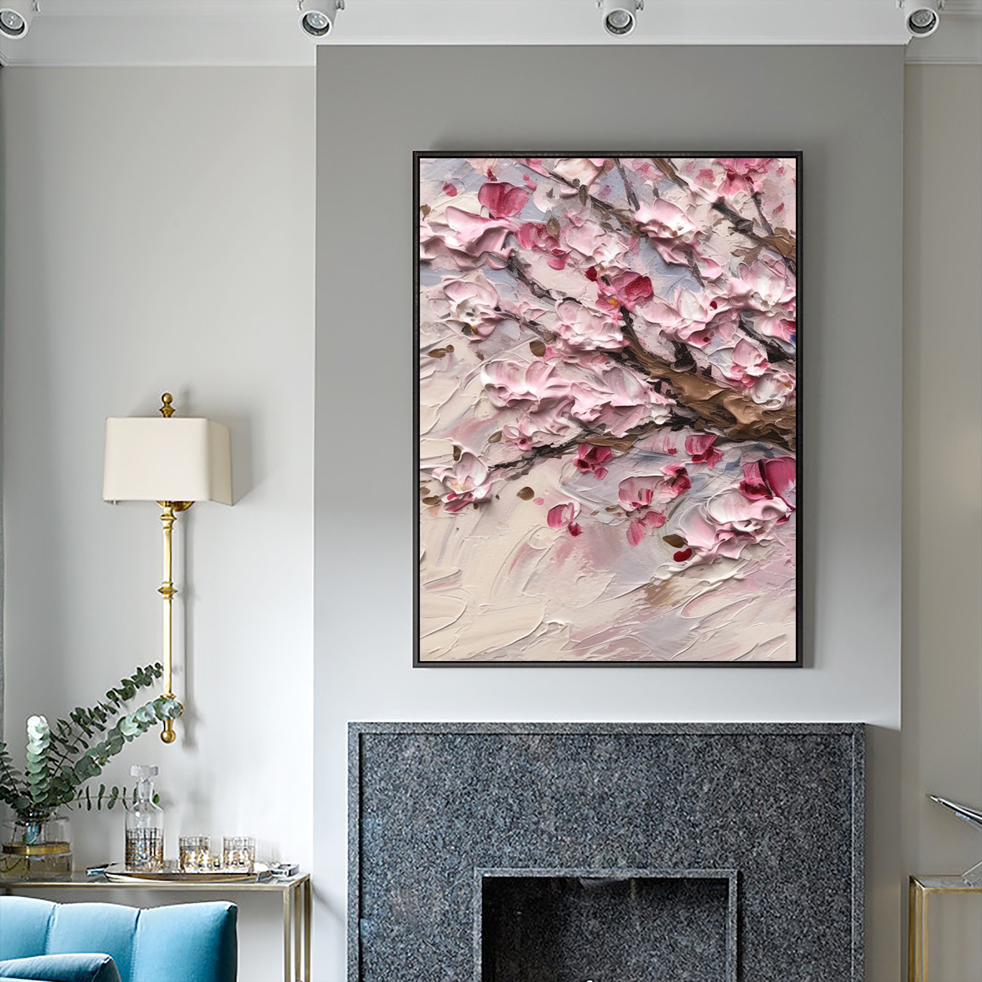 Pink Cherry Tree Painting