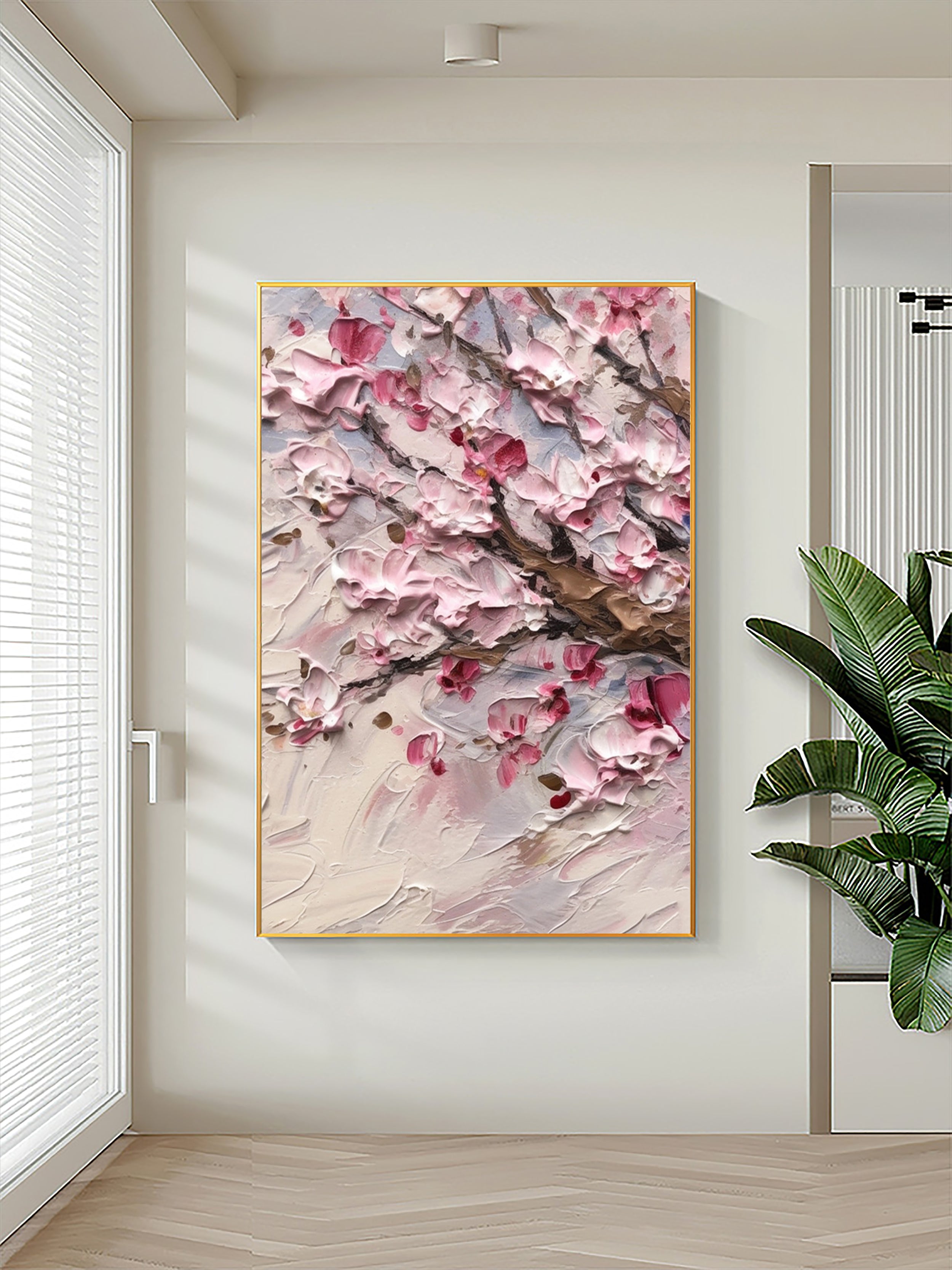 Pink Cherry Tree Painting