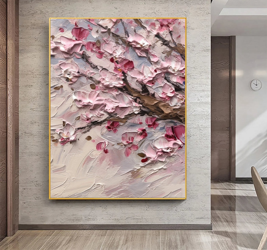 Pink Cherry Tree Painting