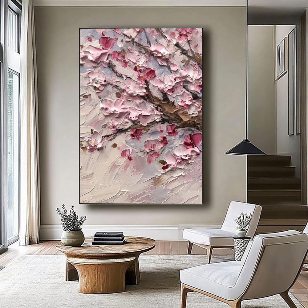 Pink Cherry Tree Painting