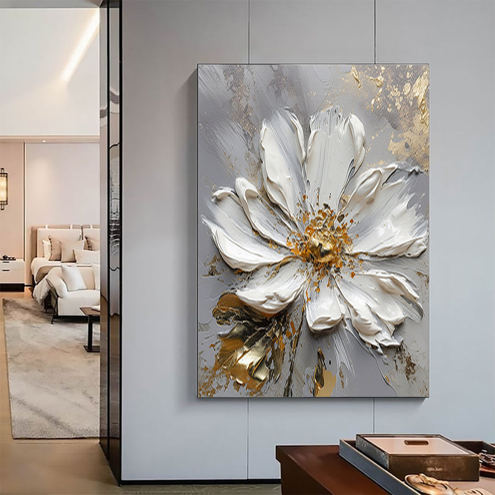 Gray Flower Painting