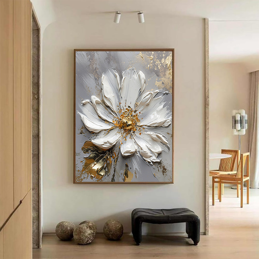 Gray Flower Painting