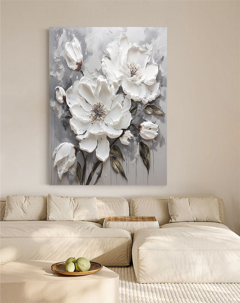 Grey Flower Art