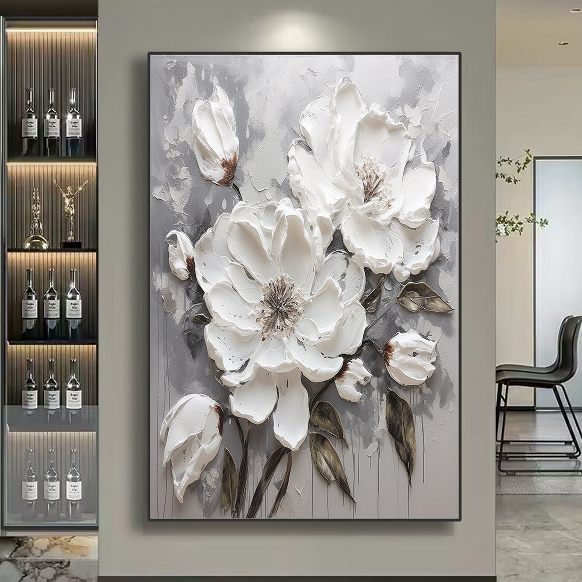 Grey Flower Art