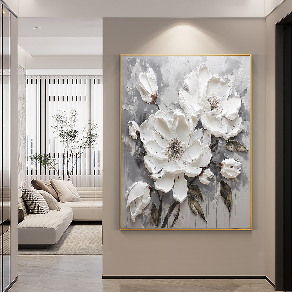 Grey Flower Art