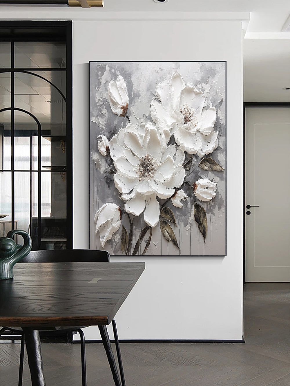 Grey Flower Art