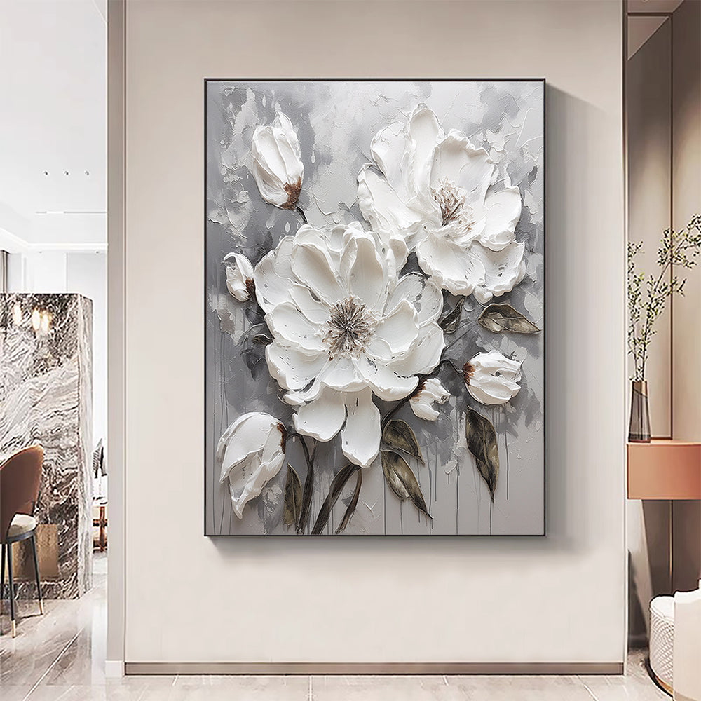 Grey Flower Art