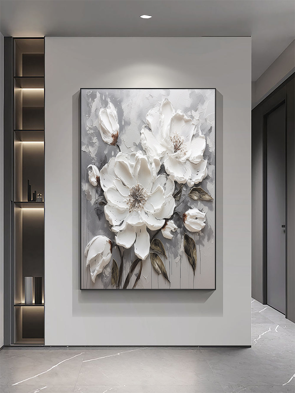 Grey Flower Art